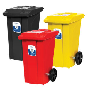 Waste Bins with Foot Paddles & Wheels (Premium)