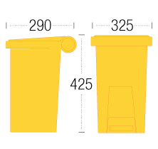 Waste Bins with Foot Paddles (Deluxe) 20 Ltrs